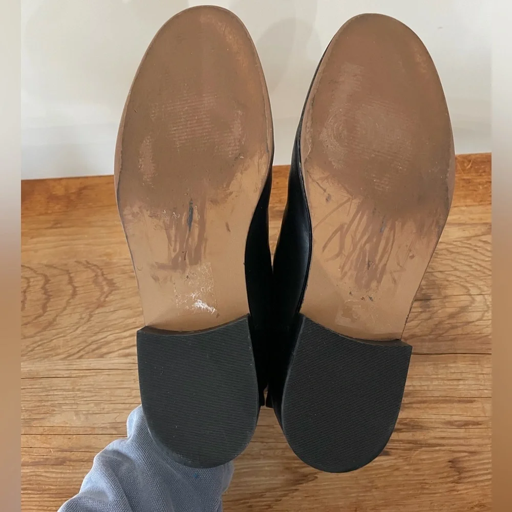 Madewell The Ainsley Chelsea Boot Leather Black Low Heel Ankle Women’s Sz US 7